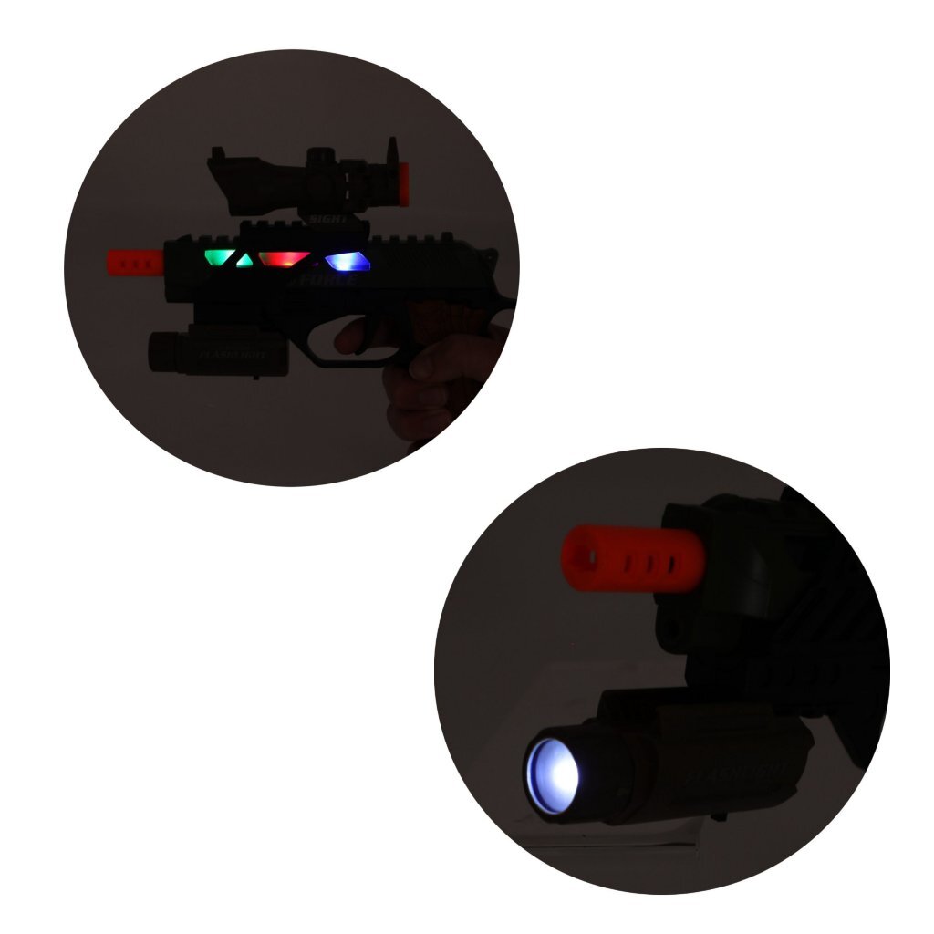 Toi-Toys Alfafox Militair Pistool Met Demper + Zaklamp + Licht En Geluid Geweer/Pistool Joy&Bloom