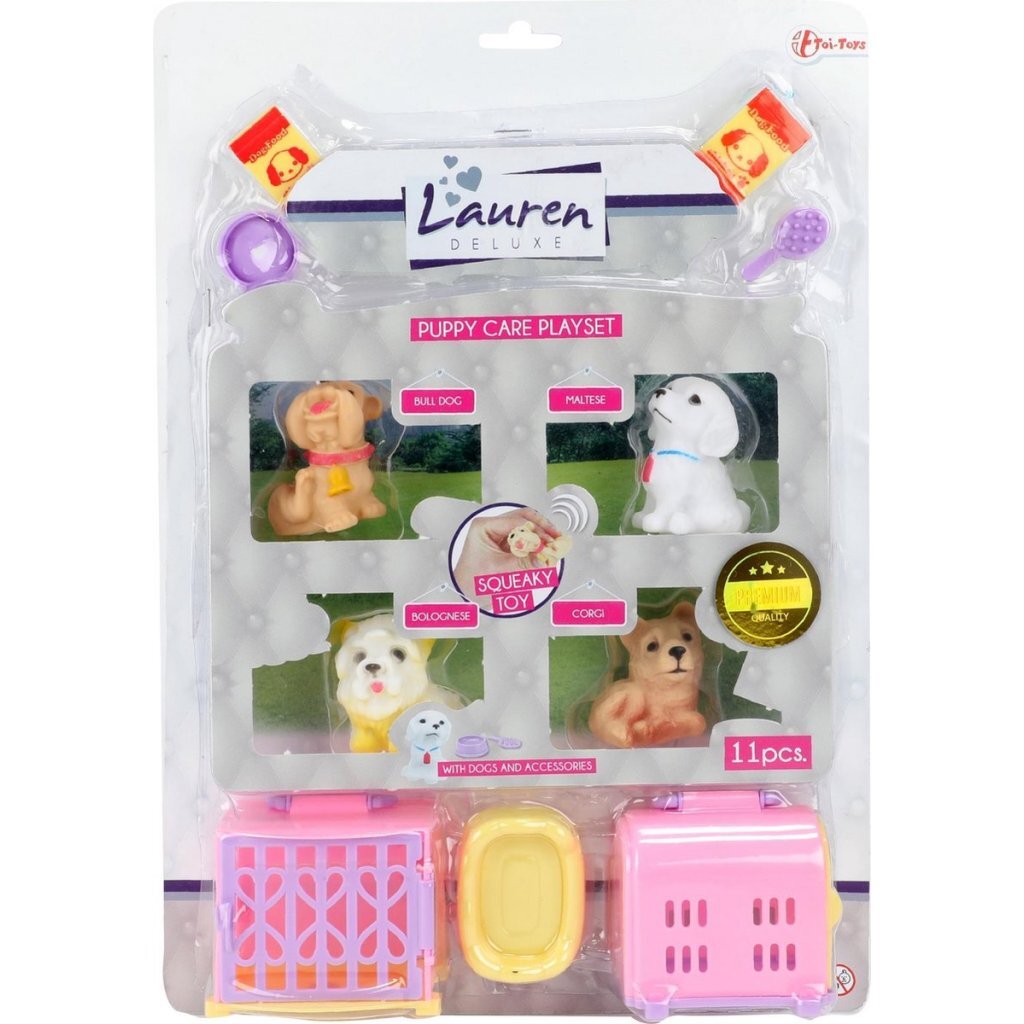 Lauren Deluxe Puppies In Koffer + Geluid Default Title Dieren Joy&Bloom