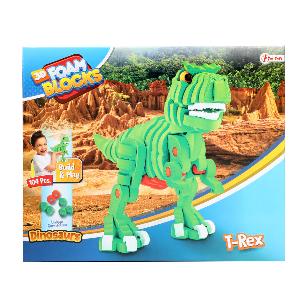 Toi-Toys Knutselpuzzel Dinosaurus 25,8 Cm Groen 104-Delig 3D Puzzels Joy&Bloom
