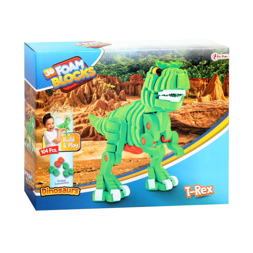 Toi-Toys Knutselpuzzel Dinosaurus 25,8 Cm Groen 104-Delig 3D Puzzels Joy&Bloom