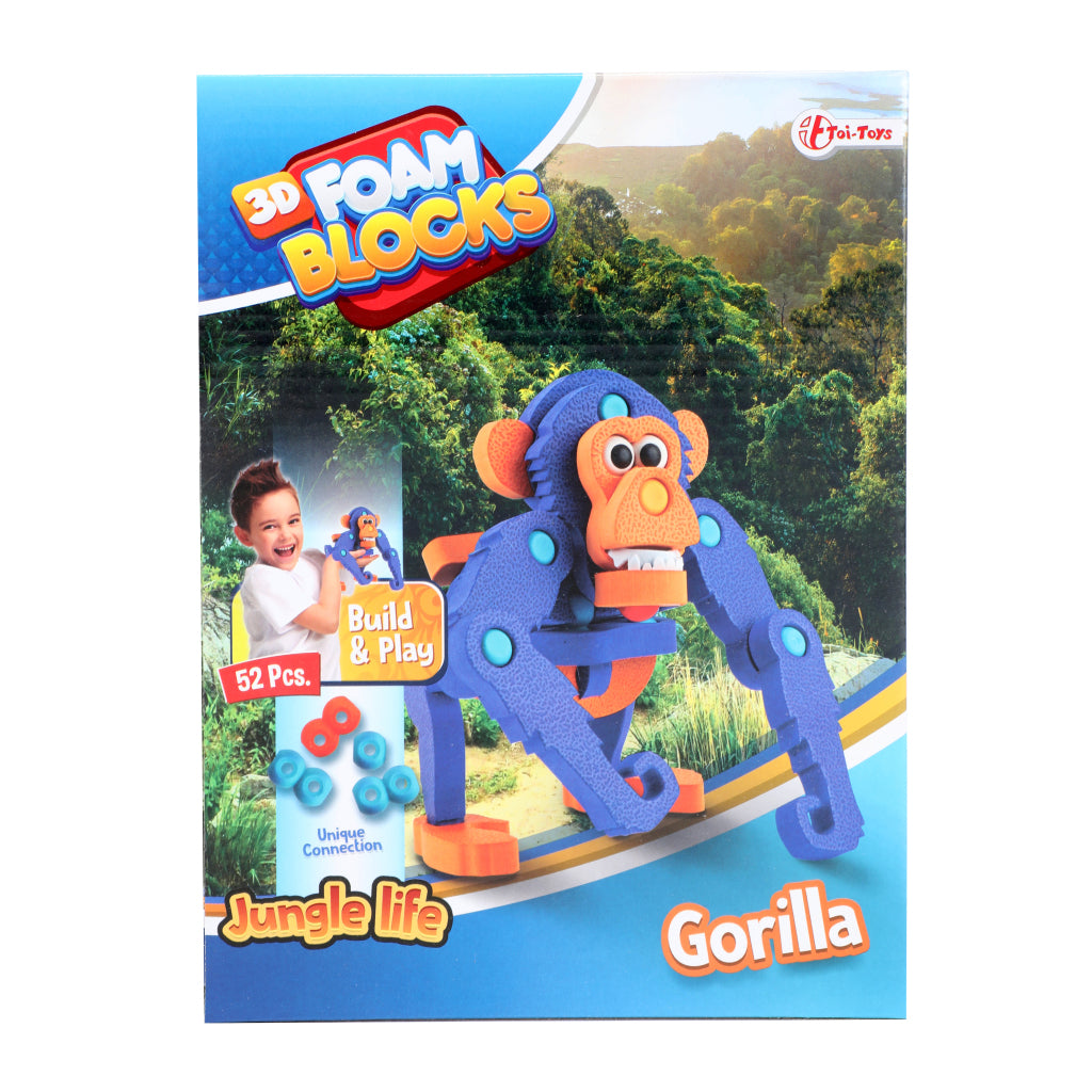 Toi-Toys Knutselpuzzel Aap Junior 25,8 Cm Blauw 59-Delig 3D Puzzels Joy&Bloom