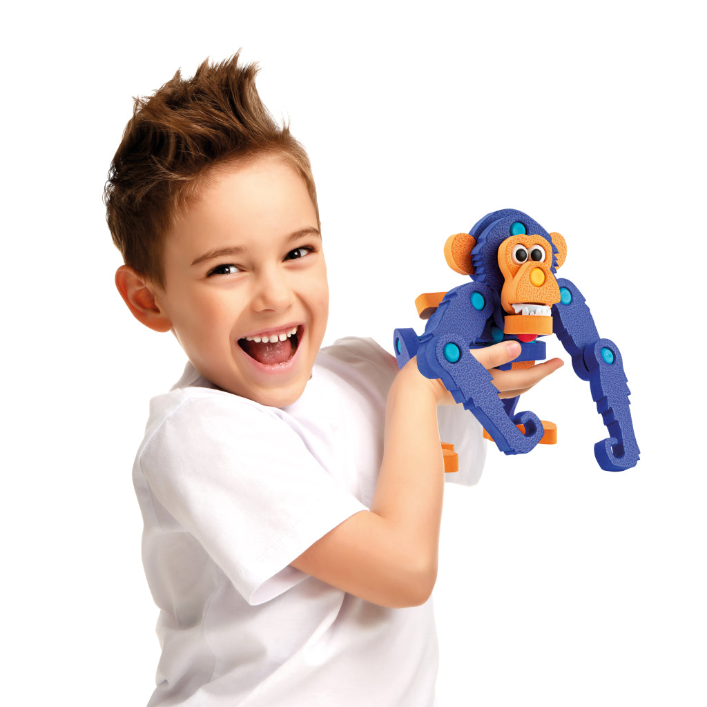 Toi-Toys Knutselpuzzel Aap Junior 25,8 Cm Blauw 59-Delig 3D Puzzels Joy&Bloom