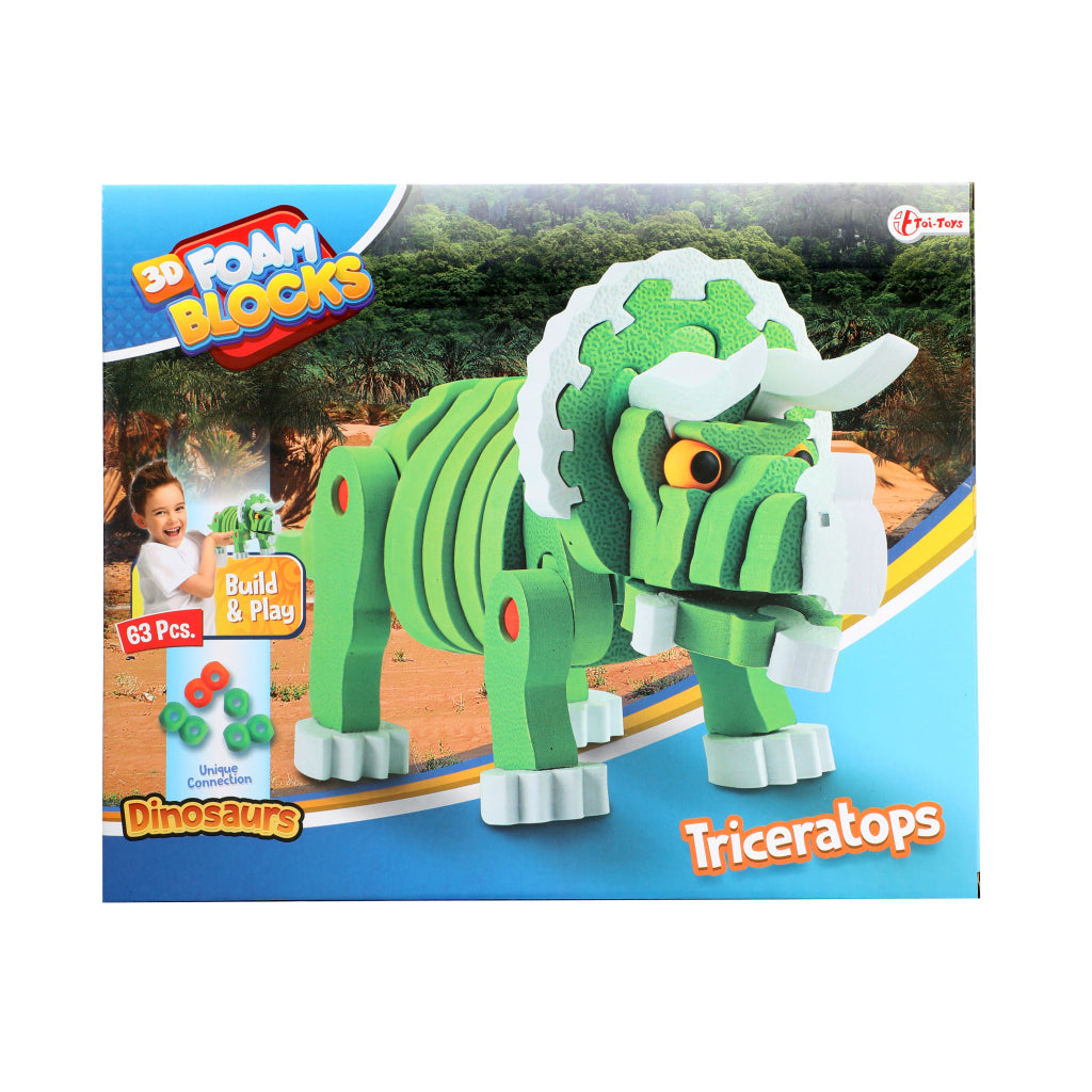 Toi-Toys Knutselpuzzel Tricera Junior 25,8 Cm Groen 59-Delig 3D Puzzels Joy&Bloom