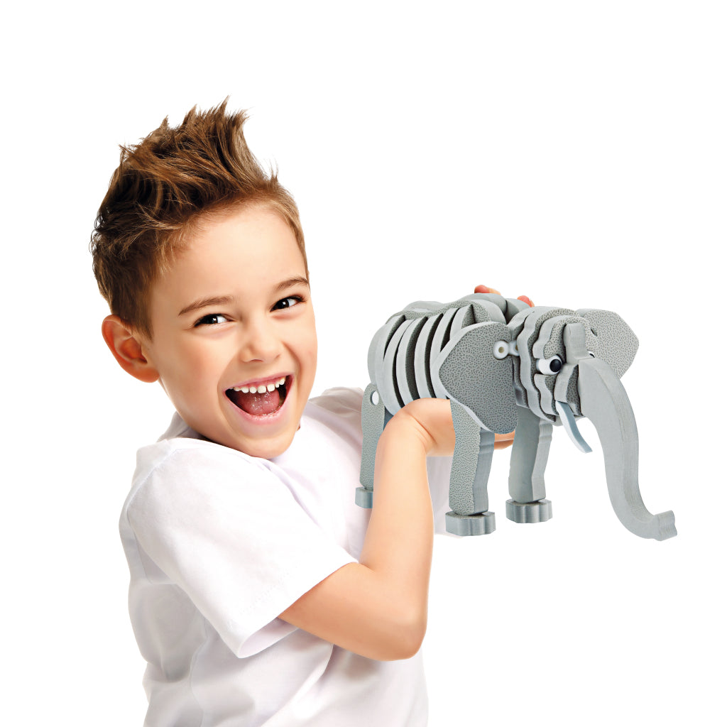 Toi-Toys 3D Puzzel Olifant Junior 31,5 Cm Foam Grijs 75-Delig 3D Puzzels Joy&Bloom