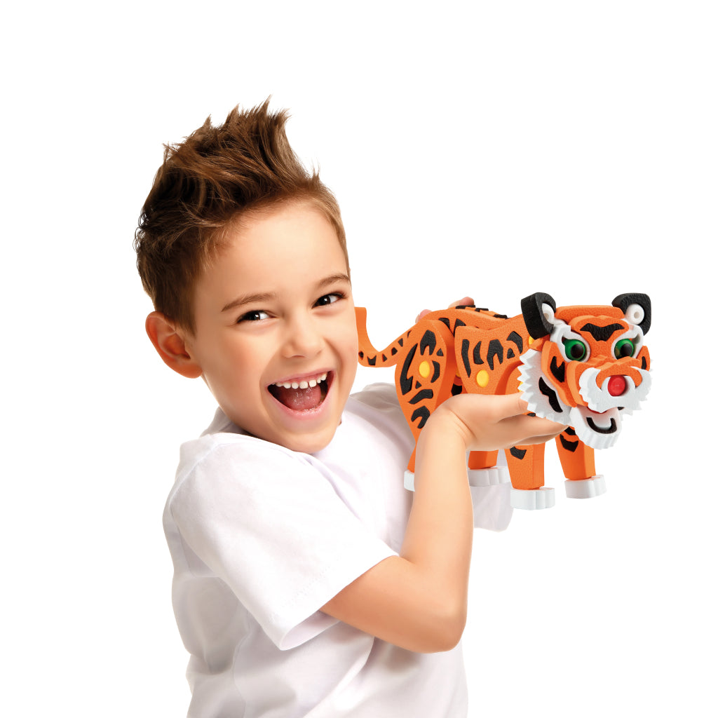 Toi-Toys 3D Puzzel Tijger Junior 31,5 Cm Foam Oranje 121-Delig 3D Puzzels Joy&Bloom