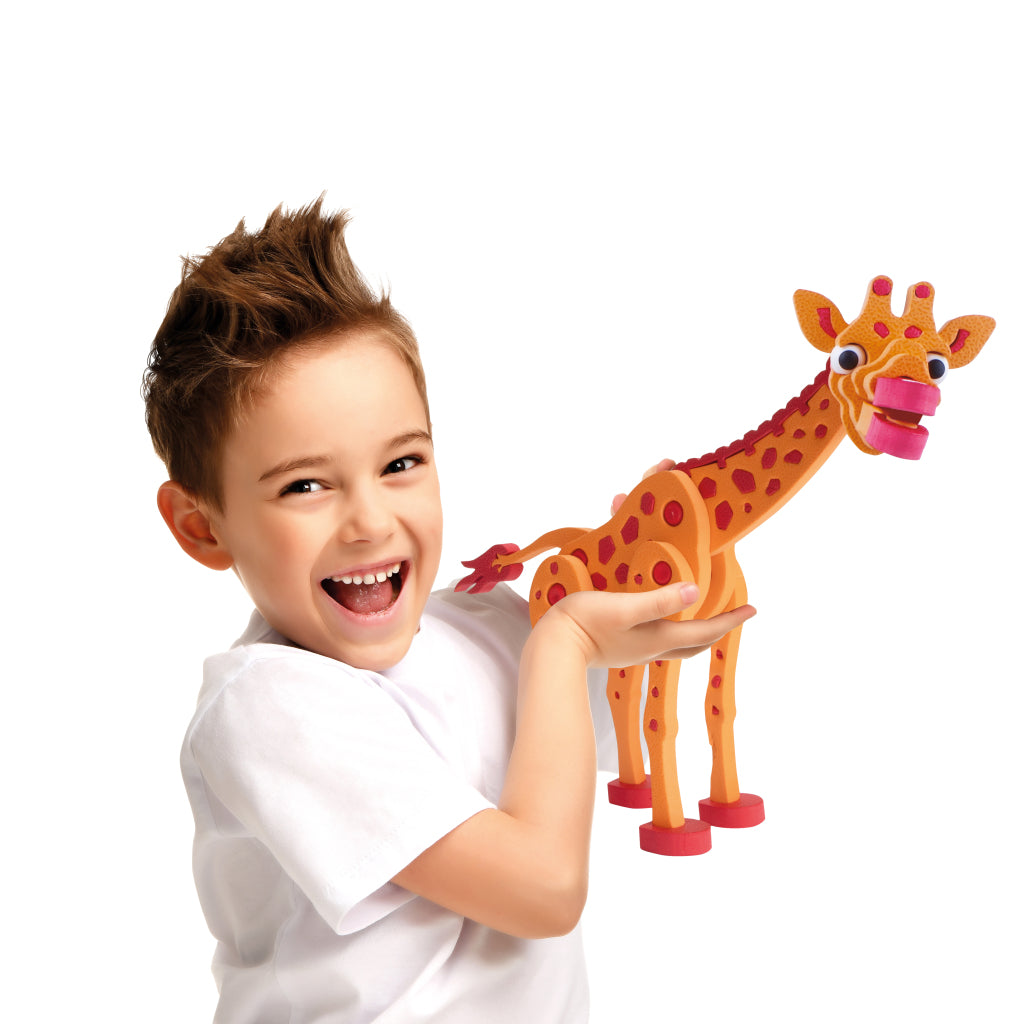 Toi-Toys 3D Puzzel Giraffe Junior 31,5 Cm Foam Oranje 104-Delig 3D Puzzels Joy&Bloom