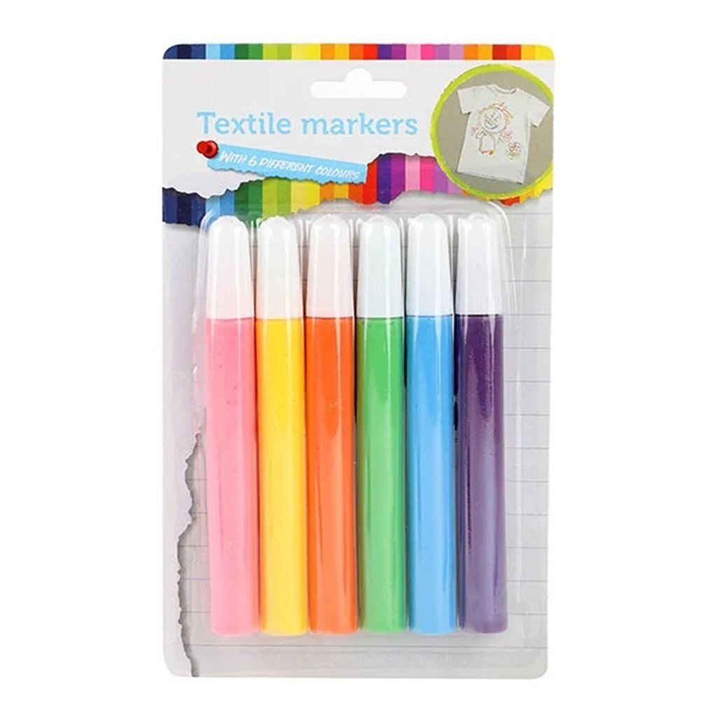 Toi-Toys Textielstiften 6 Stuks Default Title Viltstiften Joy&Bloom