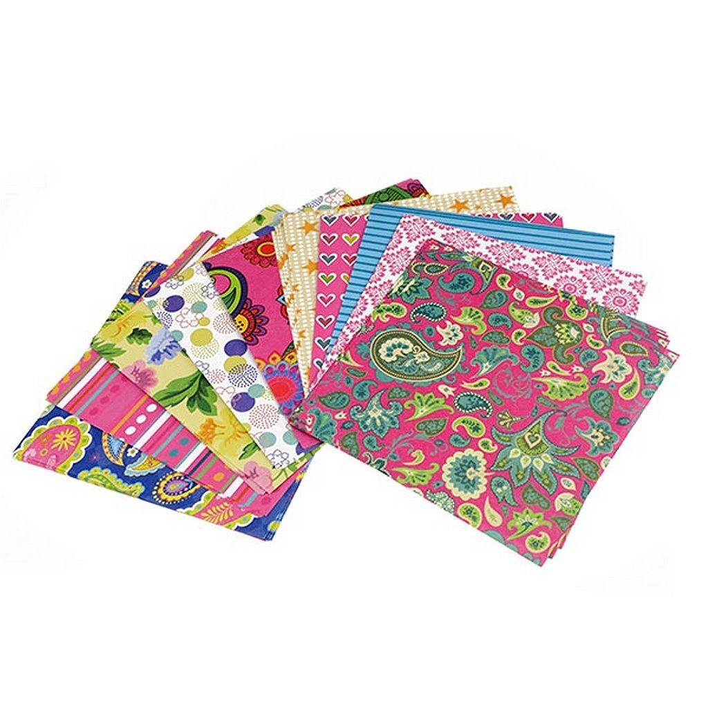 Toi-Toys Knutselpapierset 100 Bedrukte Vellen 20X20Cm Hobby + Knutselen Joy&Bloom