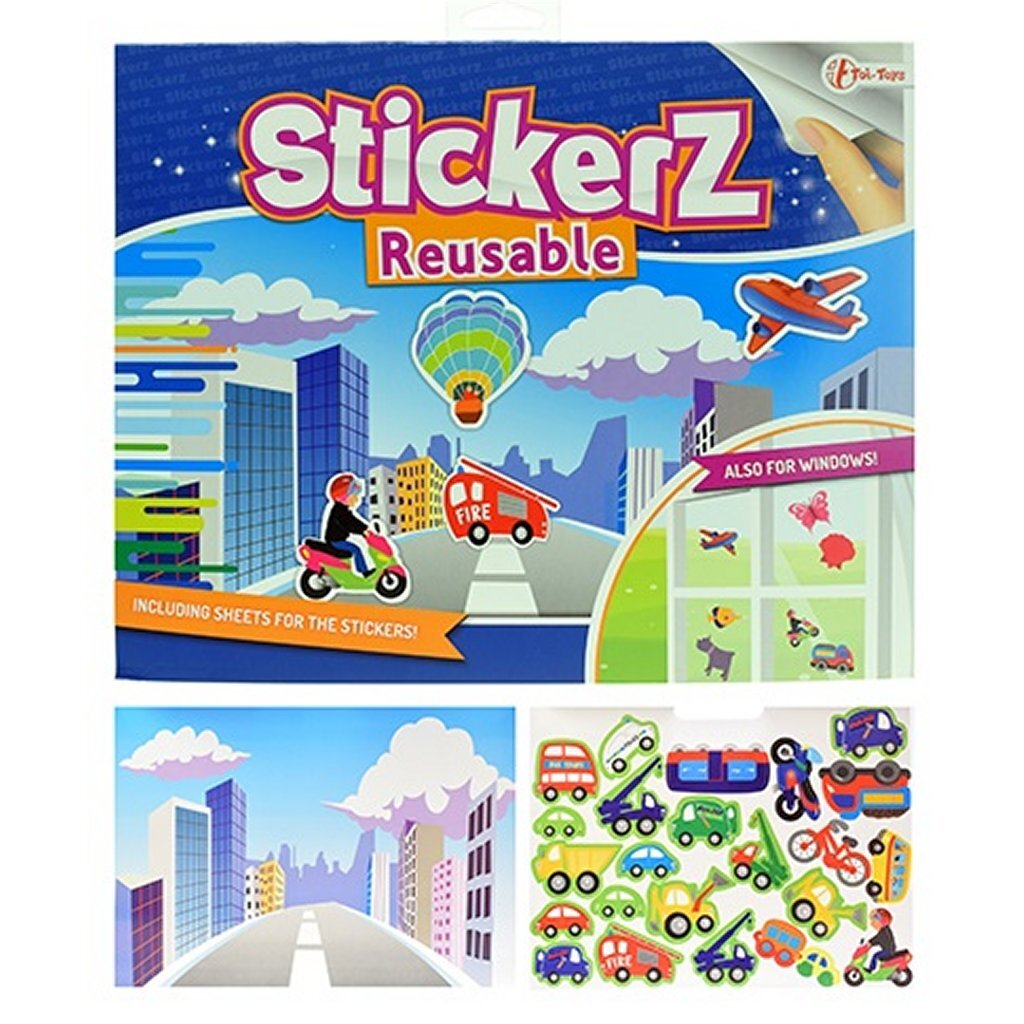 Stickerz Stickerboek Verschillende Voertuigen Met Herbruikbare (Raam) Stickers Default Title Stickerboeken + Sets Joy&Bloom