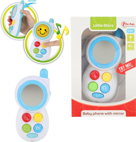 Little Stars Toi-Toys Little Stars Babytelefoon Junior 13Cm Wit Default Title Interactief Speelgoed Joy&Bloom