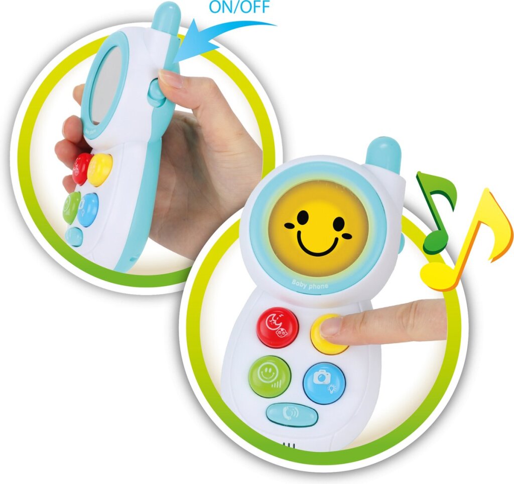 Little Stars Toi-Toys Little Stars Babytelefoon Junior 13Cm Wit Interactief Speelgoed Joy&Bloom