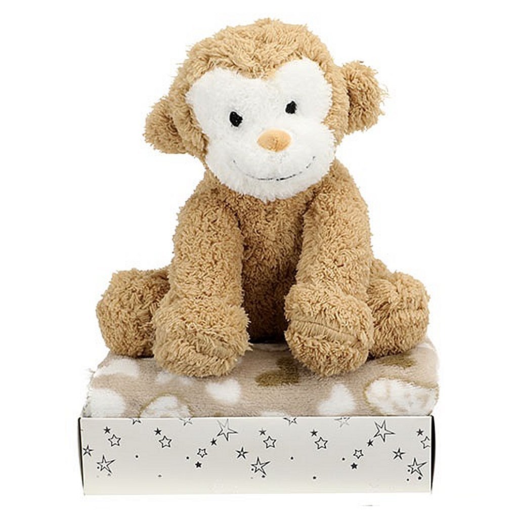 Toi-Toys Pluchen Aap + Knuffeldeken In Geschenkdoos Default Title Pluche Speelgoed Joy&Bloom