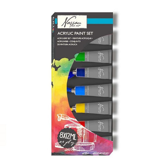 Nassau Acrylverf Set 8 Kleuren Default Title Schilderen Joy&Bloom