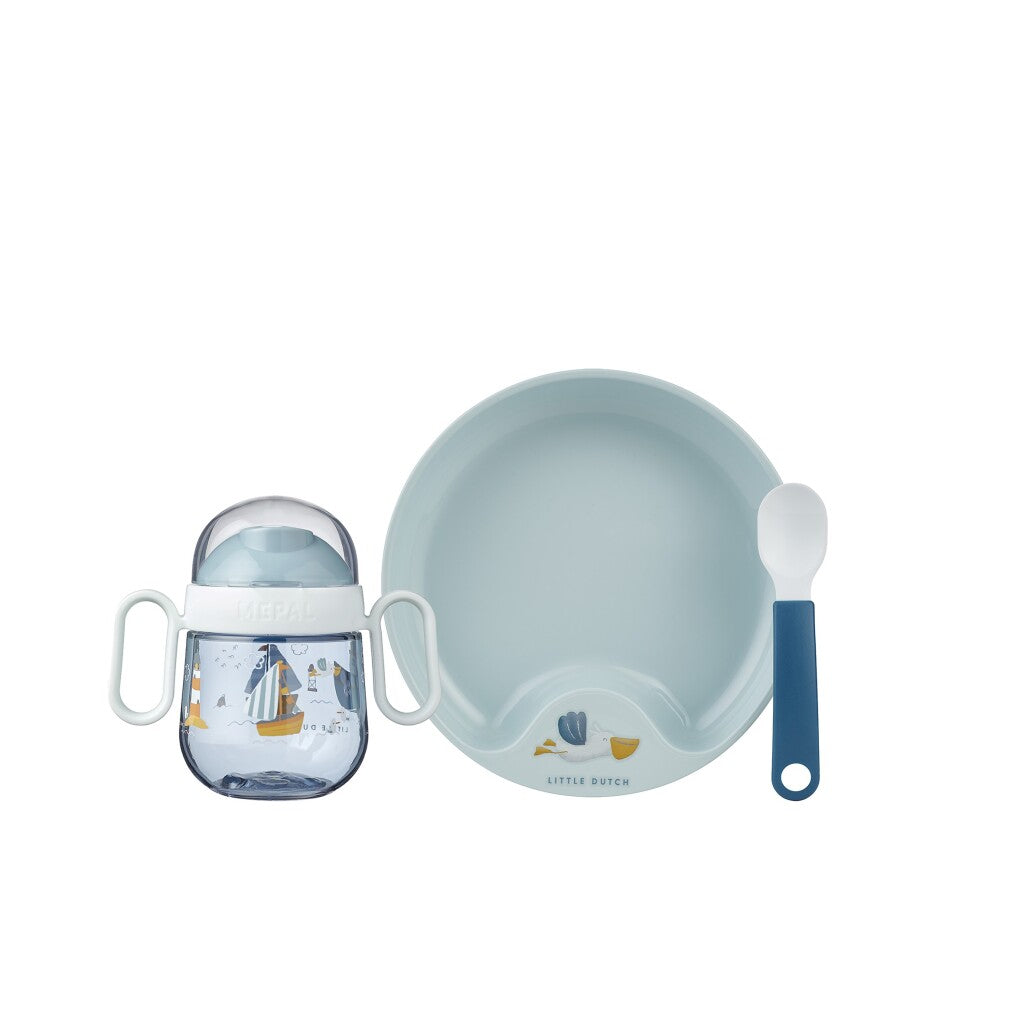 Mepal Babyservies Little Dutch Sailors Bay 3-Delig Blauw Servies & Drinkbekers Joy&Bloom