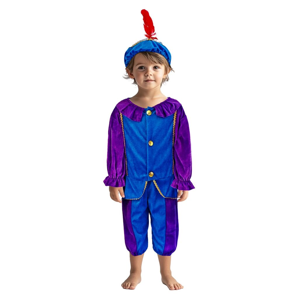 Overige Merken Pietenpak 98-104 Paars/Blauw Default Title Sinterklaasartikelen Joy&Bloom