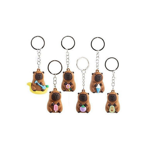 Overige Merken Sleutelhanger 3D Capybara Assorti Default Title Sleutelhangers Joy&Bloom