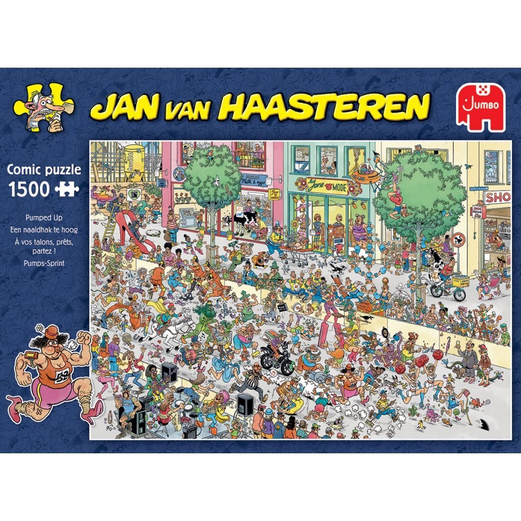 Jumbo Puzzel Jan Van Haasteren Een Naaldhak Te Hoog 1500 Stukjes Default Title Jan Van Haasteren Puzzels Joy&Bloom
