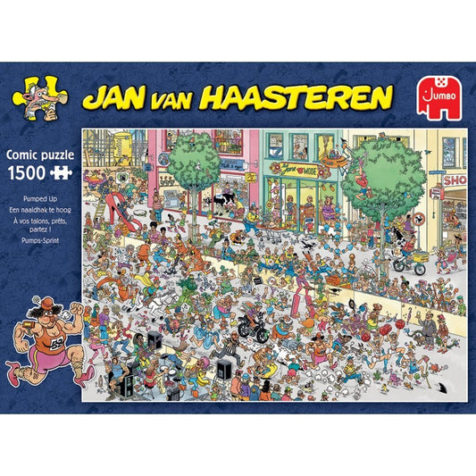 Jumbo Puzzel Jan Van Haasteren Een Naaldhak Te Hoog 1500 Stukjes Default Title Jan Van Haasteren Puzzels Joy&Bloom