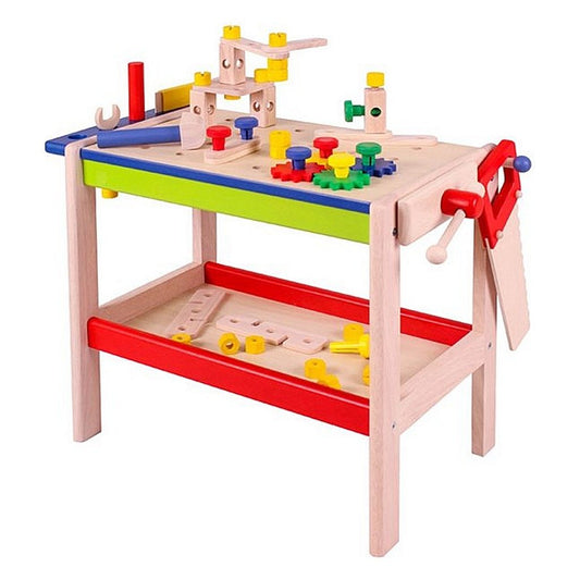 Basic Njoy Kids Houten Werkbank Met Gereedschap En Accessoires 52-Delig Default Title Gereedschap Joy&Bloom