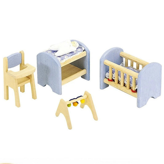 Pintoy Blauwe Babykamer Voor Poppenhuis Default Title Poppenhuis Accessoires Joy&Bloom