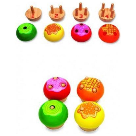 Pintoy P07511 Houten Cake Puzzel Default Title Sorteren & Stapelen Joy&Bloom