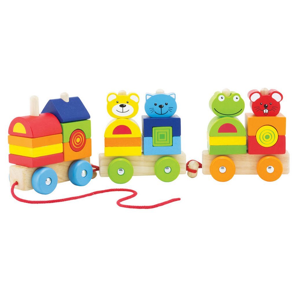 Pintoy 4 Friends Houten Blokken Trein Default Title Sorteren & Stapelen Joy&Bloom