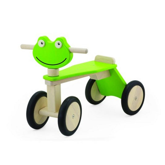 Pintoy Houten Loopfiets Kikker Met 4 Wielen Groen Default Title Loopfietsen/Loopmotoren Joy&Bloom