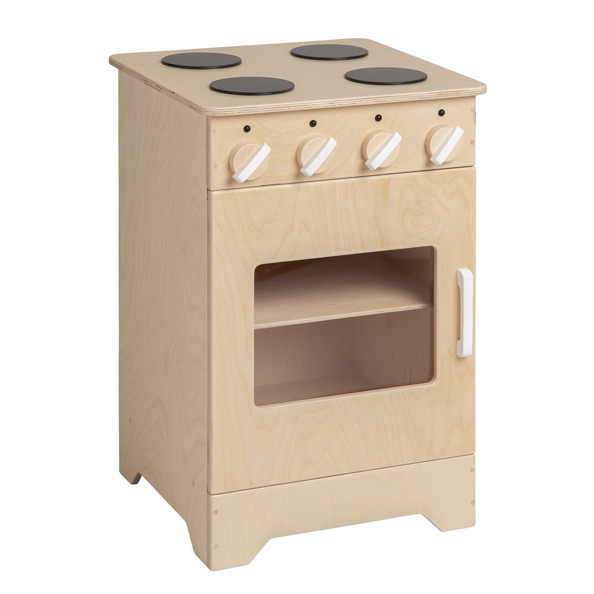 Van Dijk Toys houten speelgoed keuken / keukentje Fornuis - Naturel met wit (Kinderopvang kwaliteit) Joy&Bloom