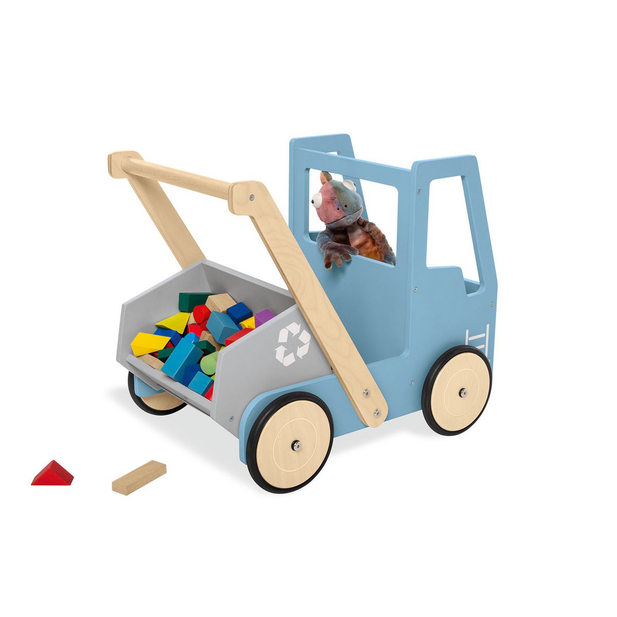 Loopwagen "Fred", blauw Joy&Bloom