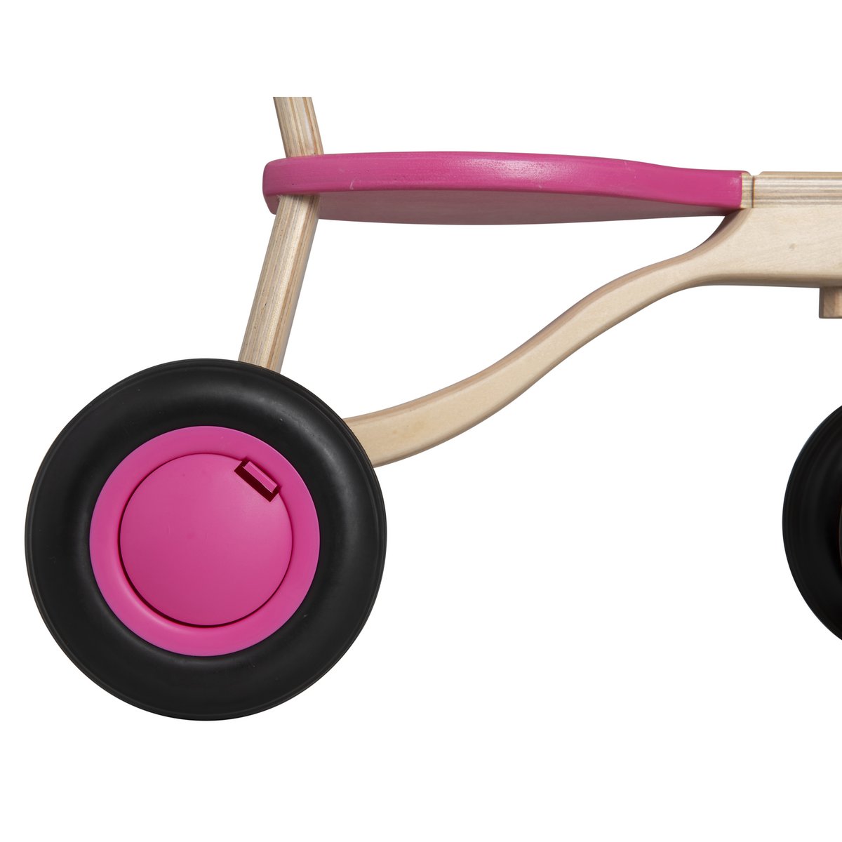 Van Dijk Toys berken houten loopfiets vanaf 1 jaar - Roze Joy&Bloom