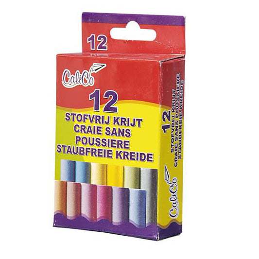 Basic Schoolbord Krijtjes Kleur 12 Stuks Default Title Schoolbordkrijt Joy&Bloom