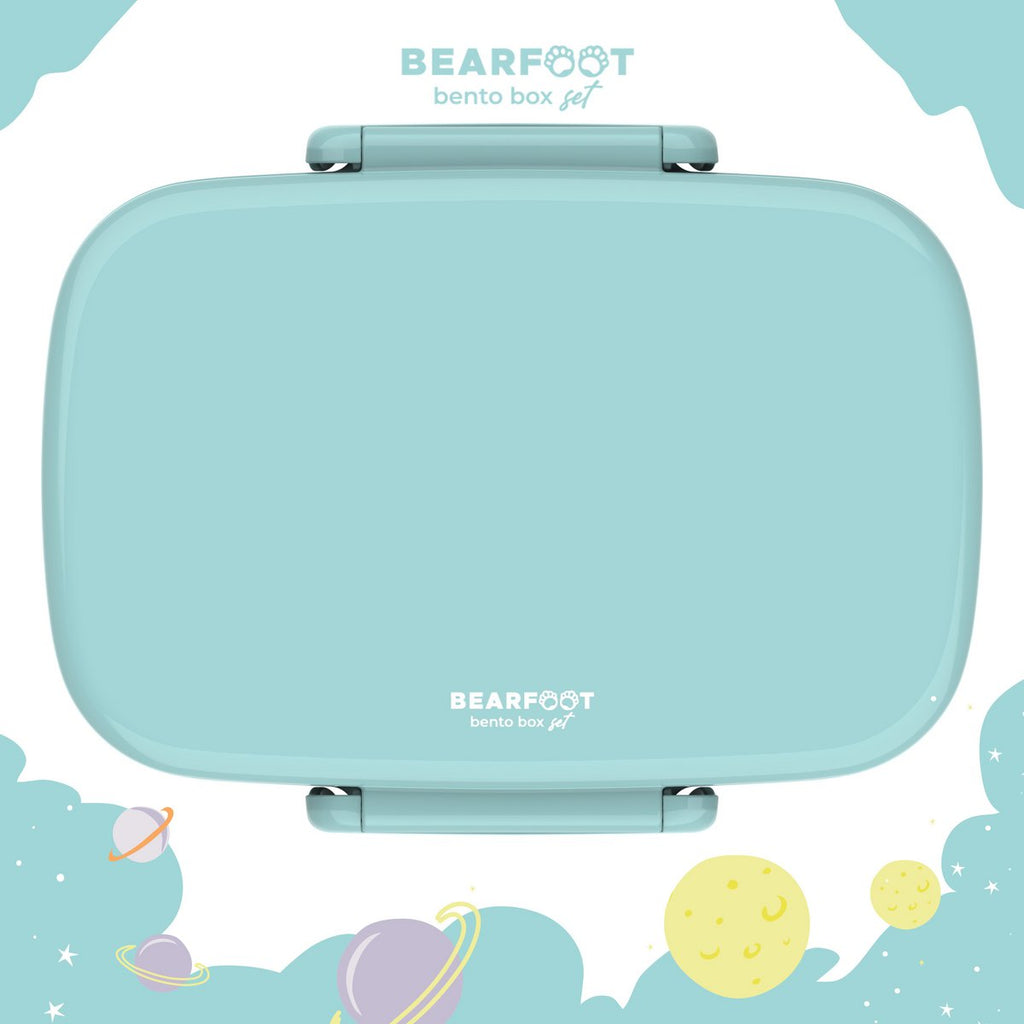 Kinderlunchbox met vakken, licht en lekvrij - mint Joy&Bloom