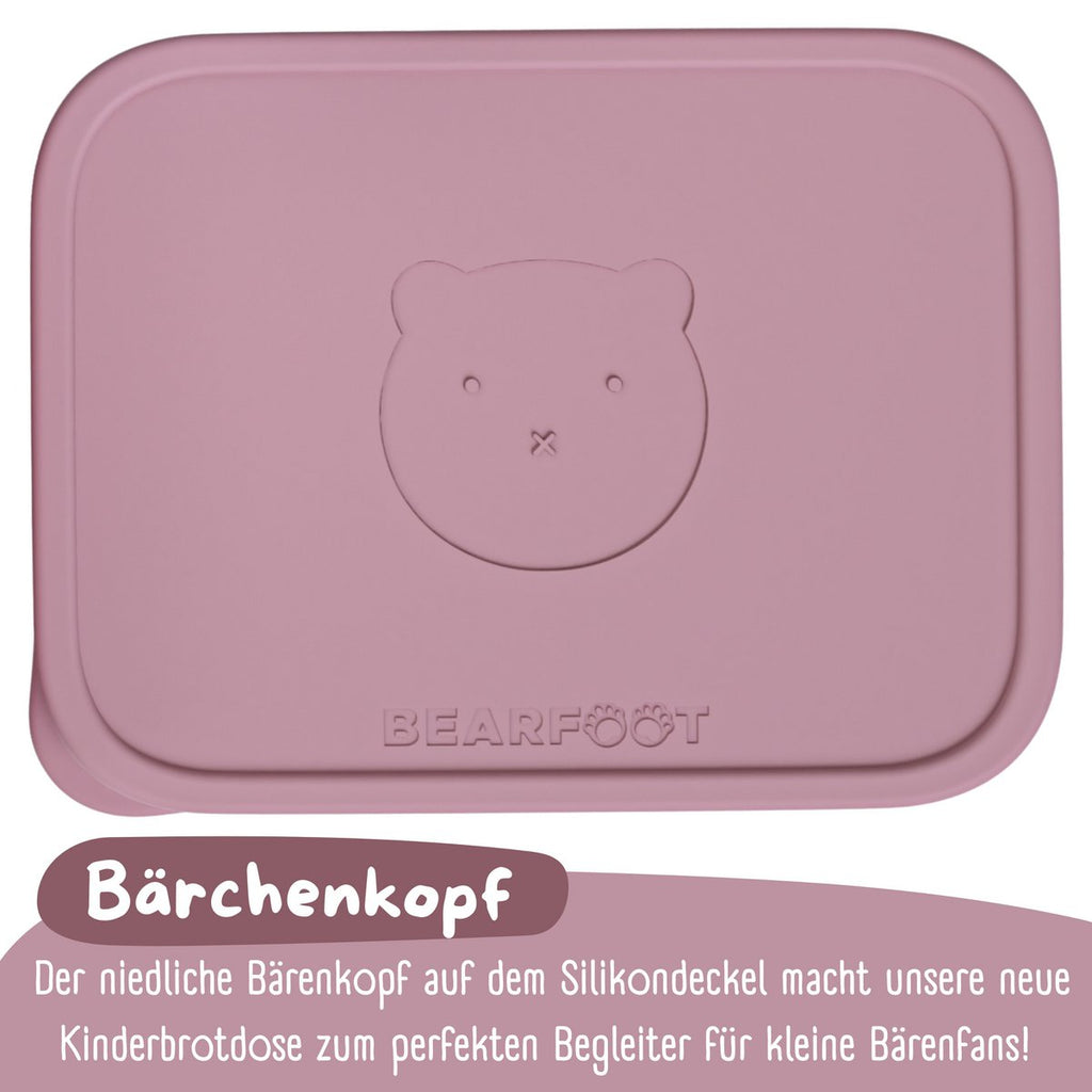 Lunchbox kinder RVS met siliconen inzetstuk - roze Joy&Bloom