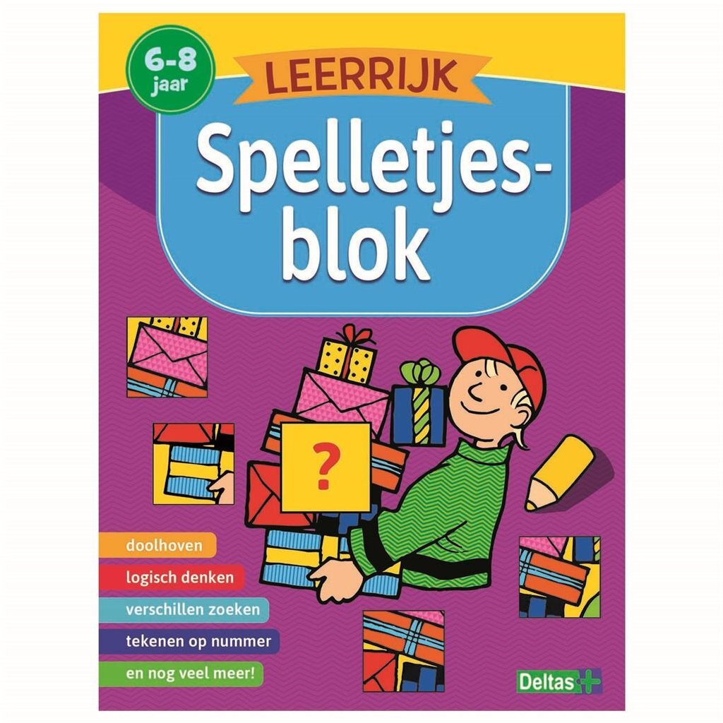 Deltas Leerrijk Spelletjesblok 6-8 Jaar Default Title Spelend Leren Joy&Bloom