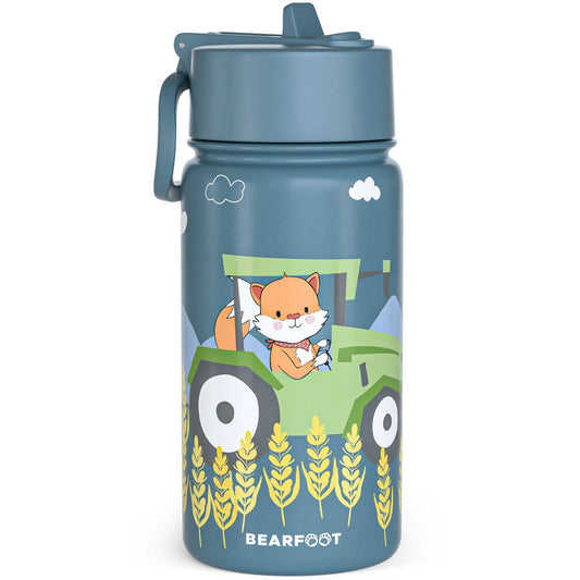 Thermo kinderdrinkfles RVS - tractor Joy&Bloom