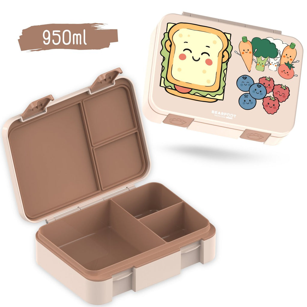 Lunchbox met compartimenten, licht en lek -proof -Sandwich Brown Joy&Bloom