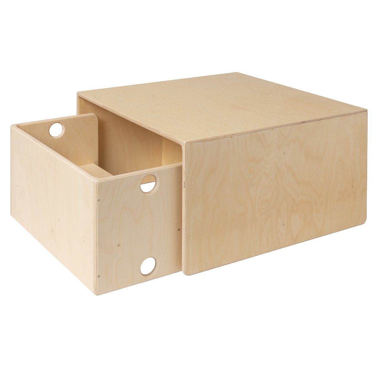 Van Dijk Toys houten kubustafel / kinderbank Naturel - 75x75x40cm (kinderopvang kwaliteit) Joy&Bloom