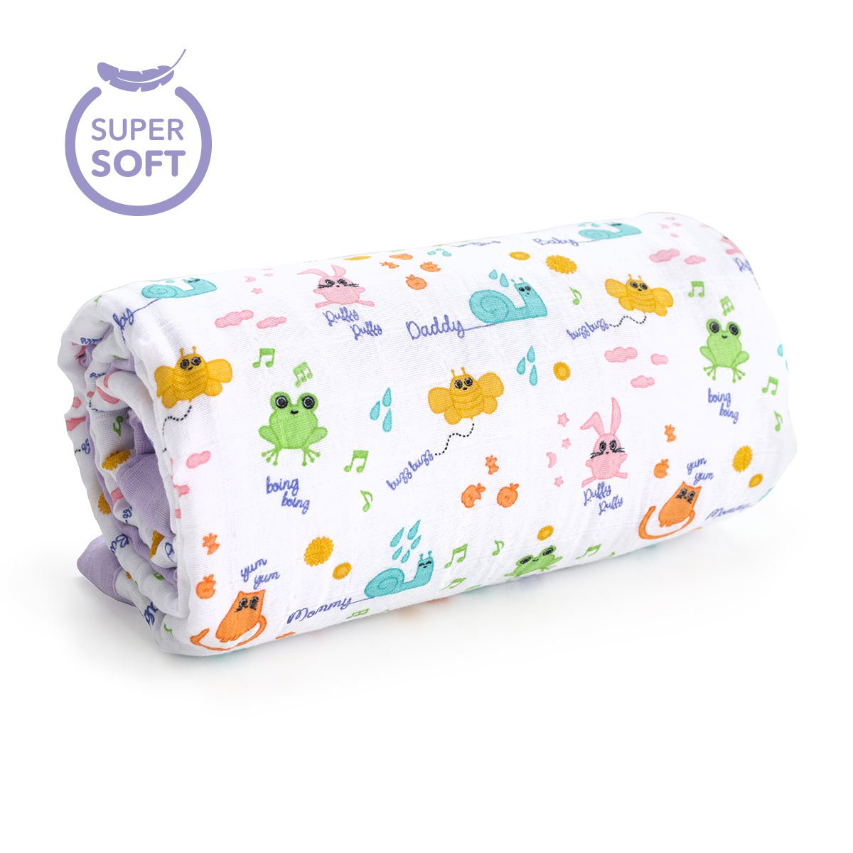Milk&Moo Mousseline Deken Met vezels gevuld Milk&Moo Friends Joy&Bloom