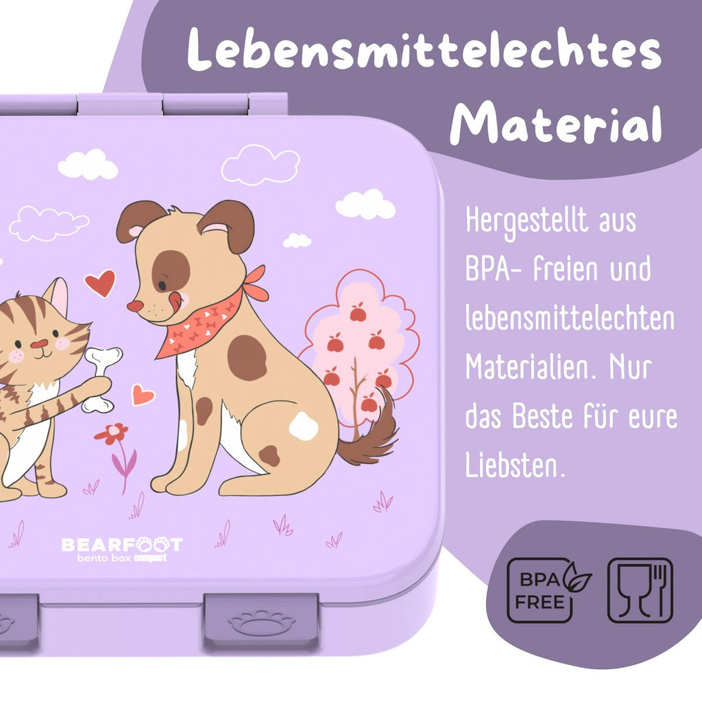 Lunchbox, lek -proof - Dog & Cat Purple