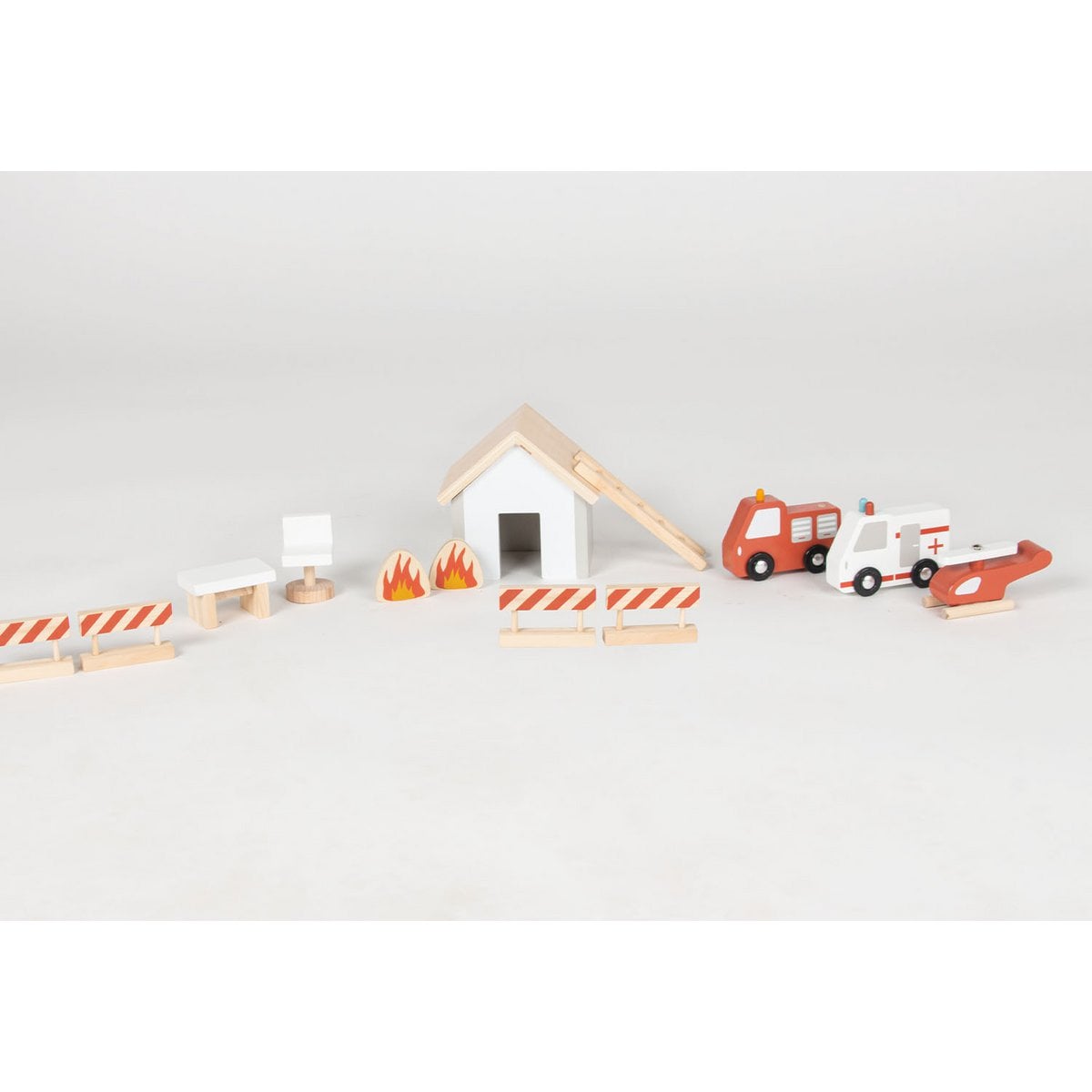Brandweerkazerne Ben met accessoires – 12-delige speelset Joy&Bloom