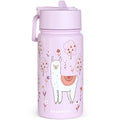 Thermo kinderdrinkfles RVS - lama Alpaca paars Joy&Bloom