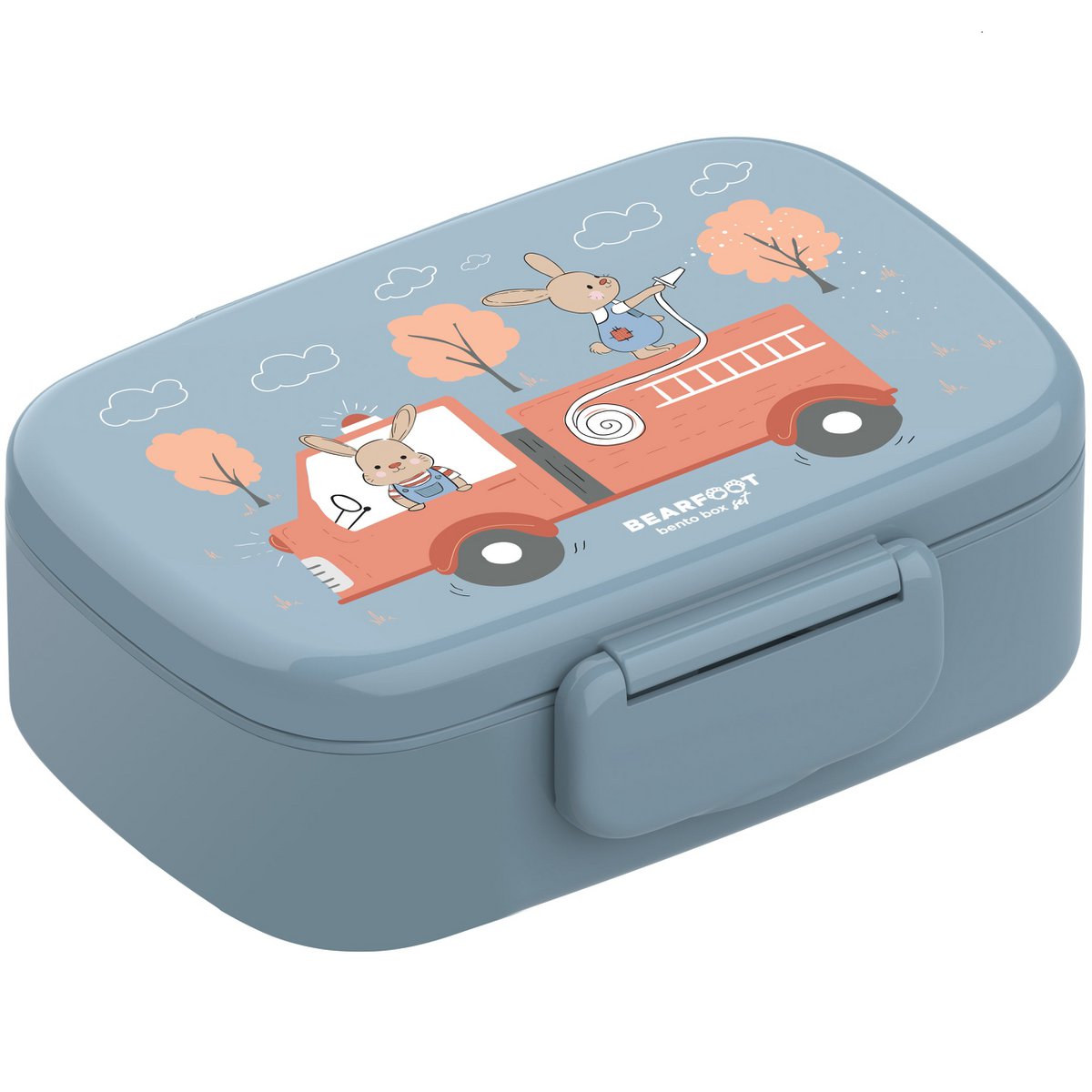 Kinderlunchbox met vakken, licht en lekvrij - brandweer Joy&Bloom