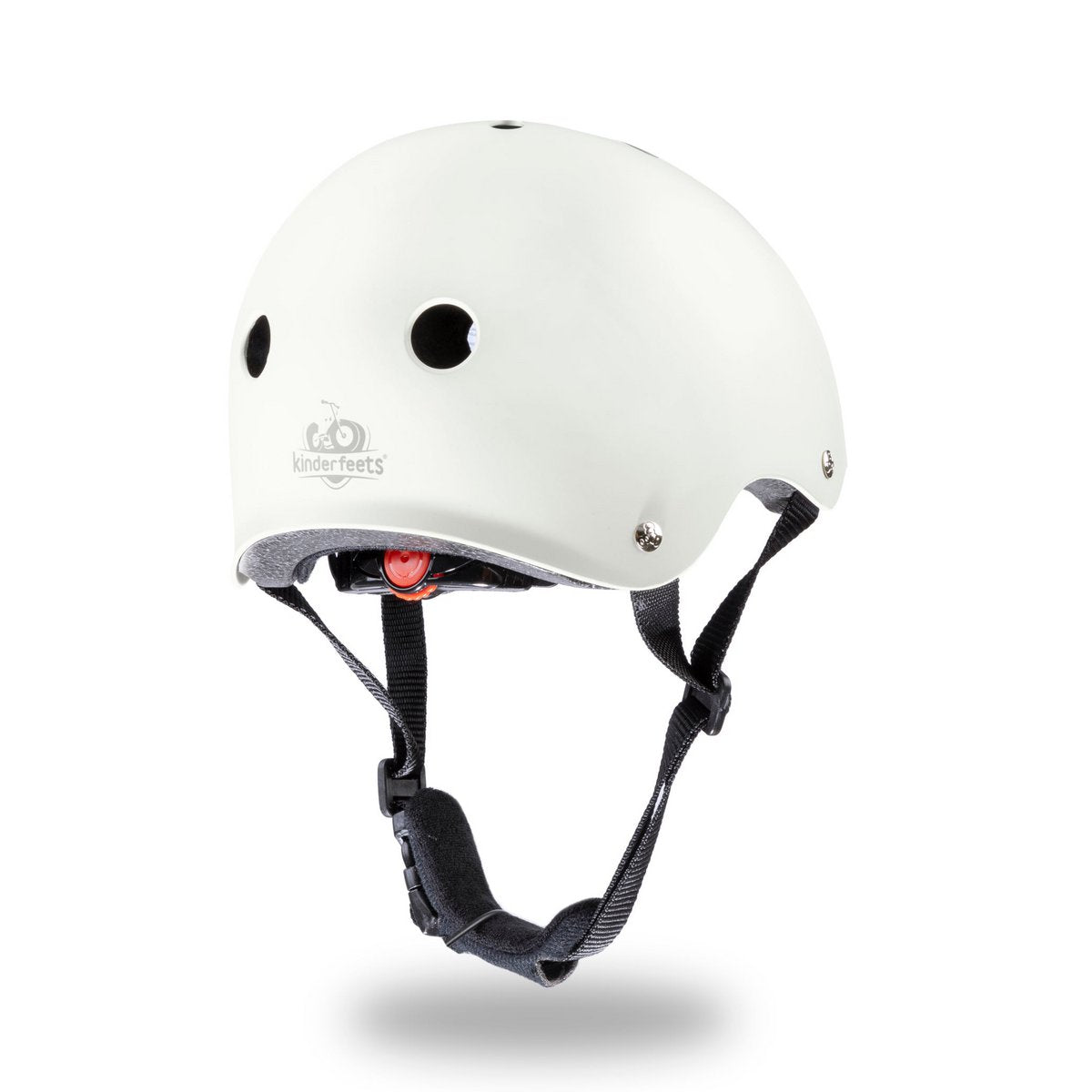 Kinderfeets kinderhelm voor op de fiets / fietshelm voor kinderen - mat wit Joy&Bloom