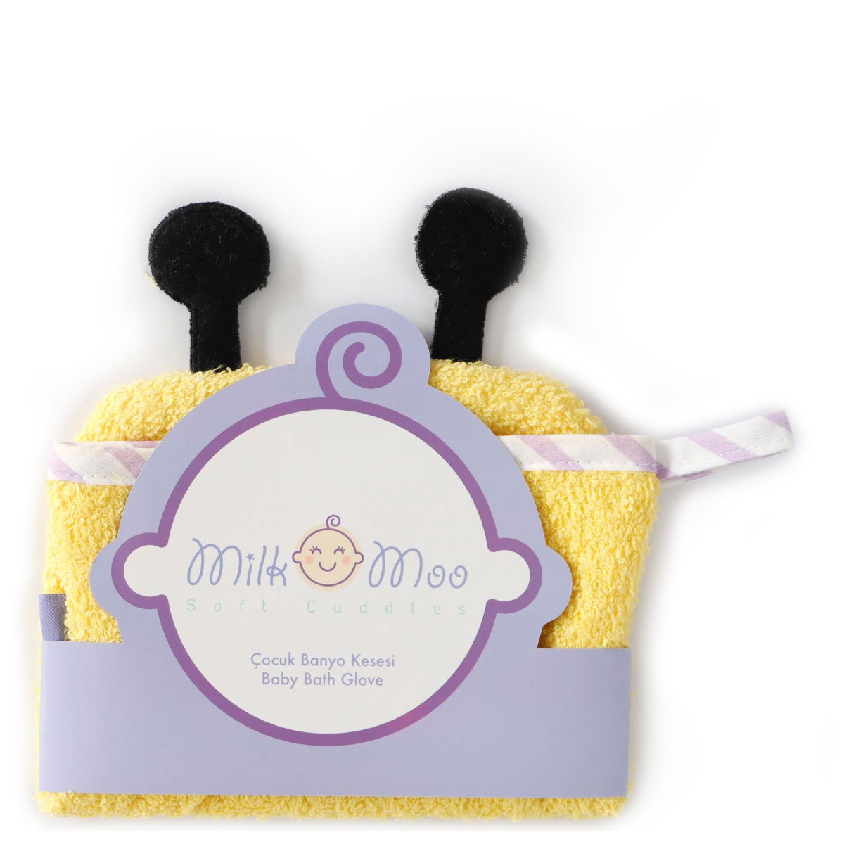 Milk&Moo Buzzy Bee badhandschoen, 100% katoen, ultrazacht, voor kinderen Joy&Bloom