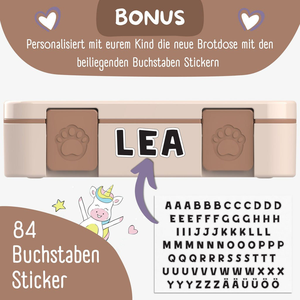 Lunchbox met compartimenten, licht en lek -proof -Sandwich Brown Joy&Bloom