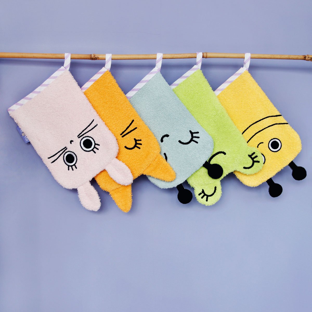Milk&Moo Sangaloz badhandschoen voor kinderen, 100% katoen, Oeko-Tex gecertificeerd Joy&Bloom