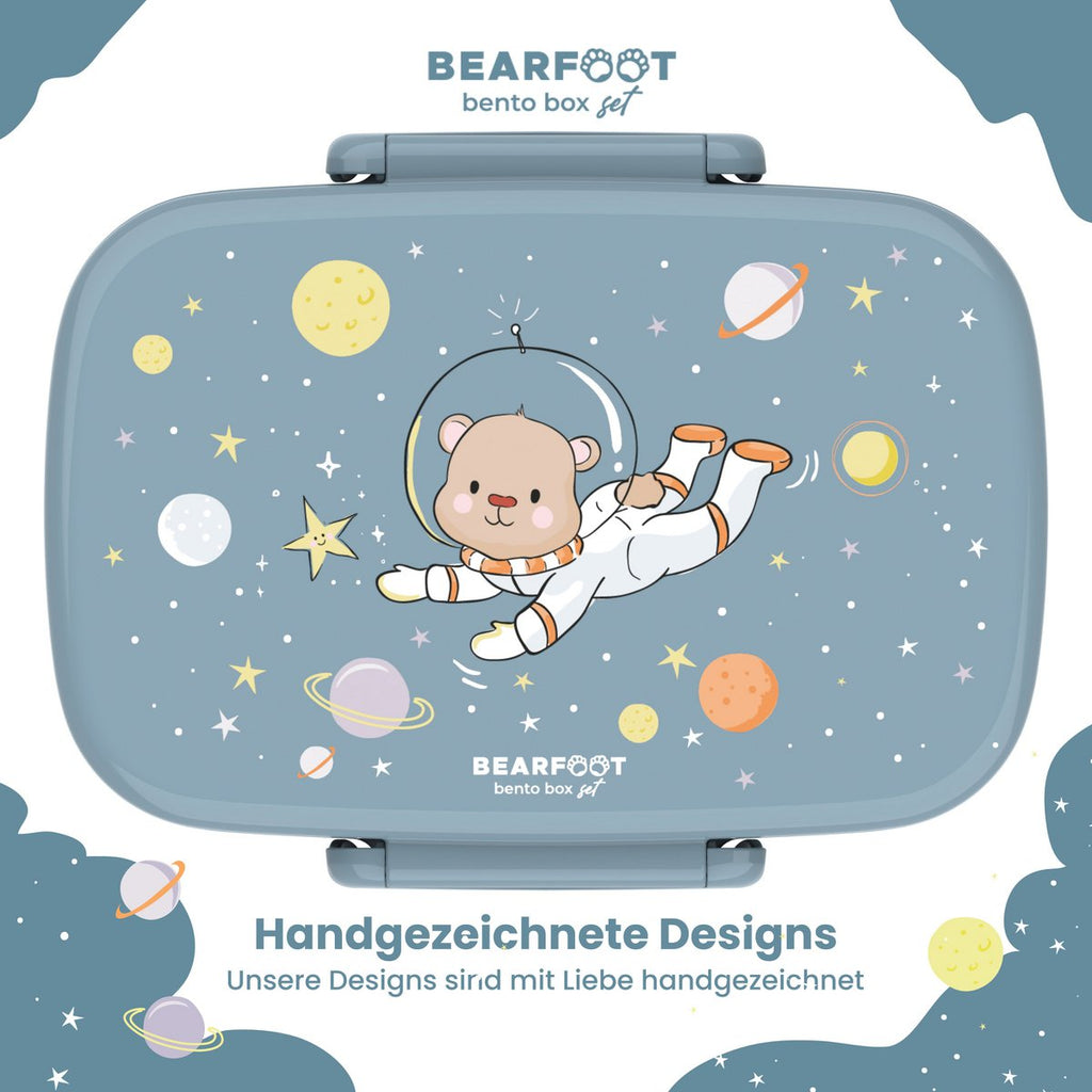 Kinderlunchbox met vakken, licht en lekvrij - beer Joy&Bloom
