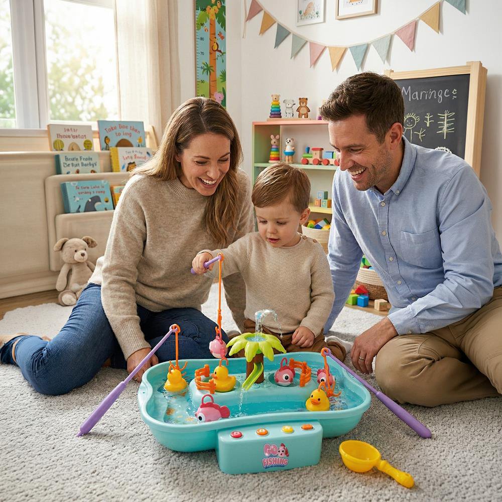 Ogi Mogi Toys Watercirculerend visspel met batterij en muziek Joy&Bloom