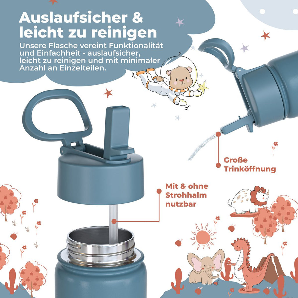 Thermo kinderdrinkfles RVS - graafmachine Joy&Bloom
