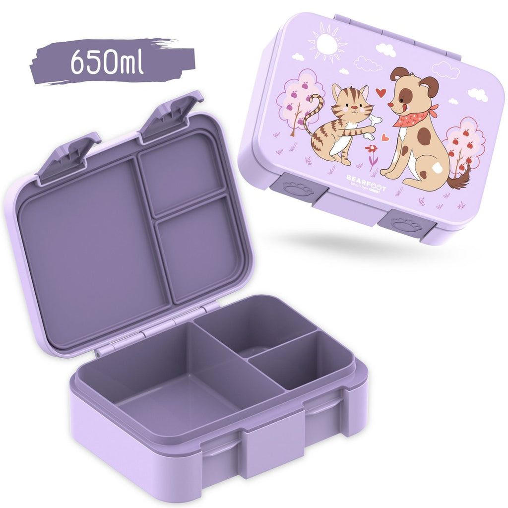 Lunchbox, lek -proof - Dog & Cat Purple